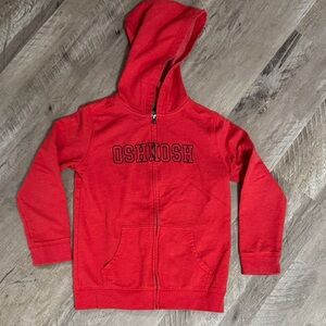 OshKosh B'gosh Kids 12 Bright Red Zip-Up Hoodie